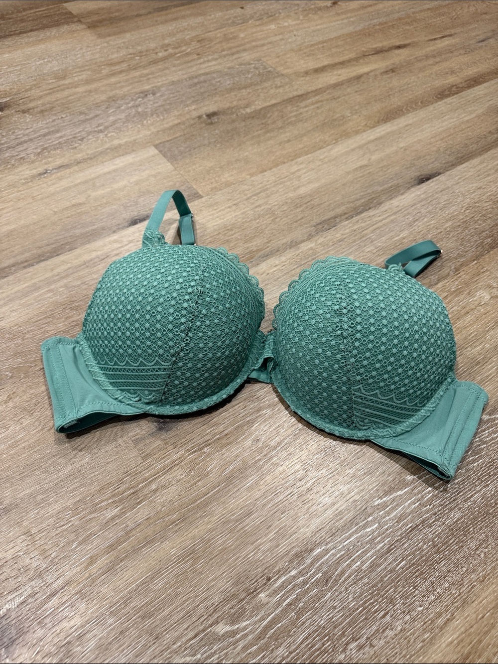 Auden Women’s Teal Lace Green Push-Up Bra Size 44C